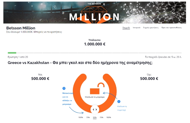 betsson million 1